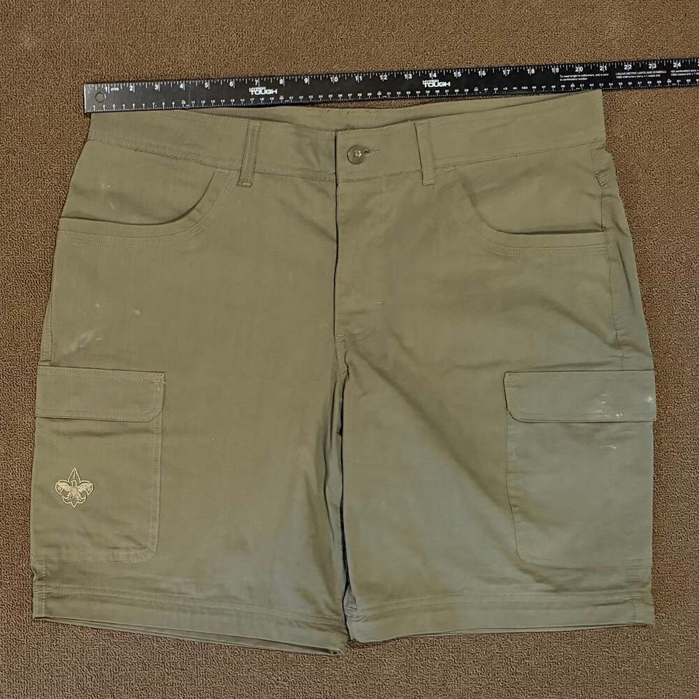 BSA Men's Cargo Uniform Shorts Olive Green Size 42
